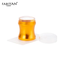 Наконечники для дизайна ногтей, скребок, колпачок 3,8 см, силиконовая большая головка, полировка, печать, золото, серебро, металл, передача, маникюрные инструменты, набор