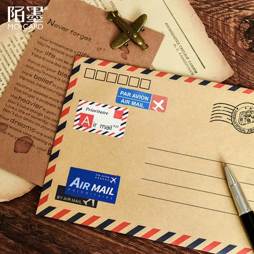 45 шт./кор. Mini Air mail самолет Бумага декоративный стикер альбом «сделай сам» печать для скрапбукинга этикетка кавайная наклейка