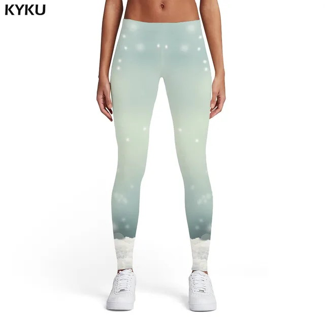 KYKU Brand Blue And White Porcelain Leggings Women White Spandex Flower Sexy Art Ladies Abstract 3d Print Womens Leggings Pants Ladies leggings01