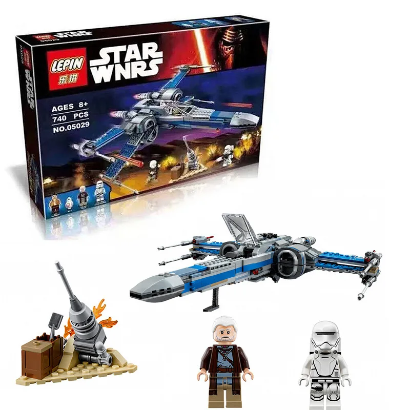 740PCS NEW font b LEPIN b font 05029 Star Wars Rebel X wing fighter KIDS TOY