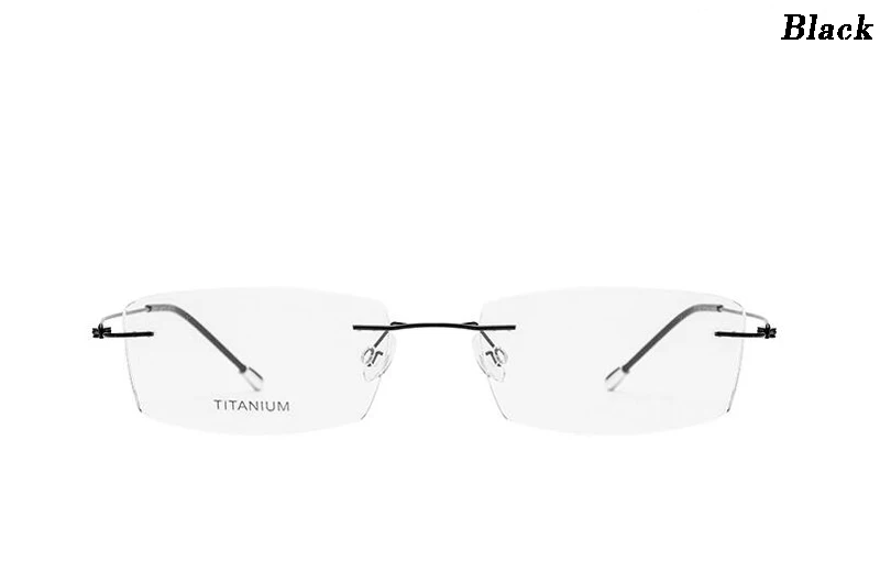 WEARKAPER B Титан без винта сверхлегкие очки без оправы оправа для мужчин рецепт квадратные очки близорукость оптическая оправа очки
