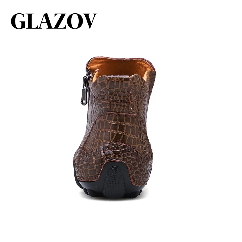 Новинка 2019 осенне зимние модные мужские ботинки GLAZOV повседневная мужская обувь в