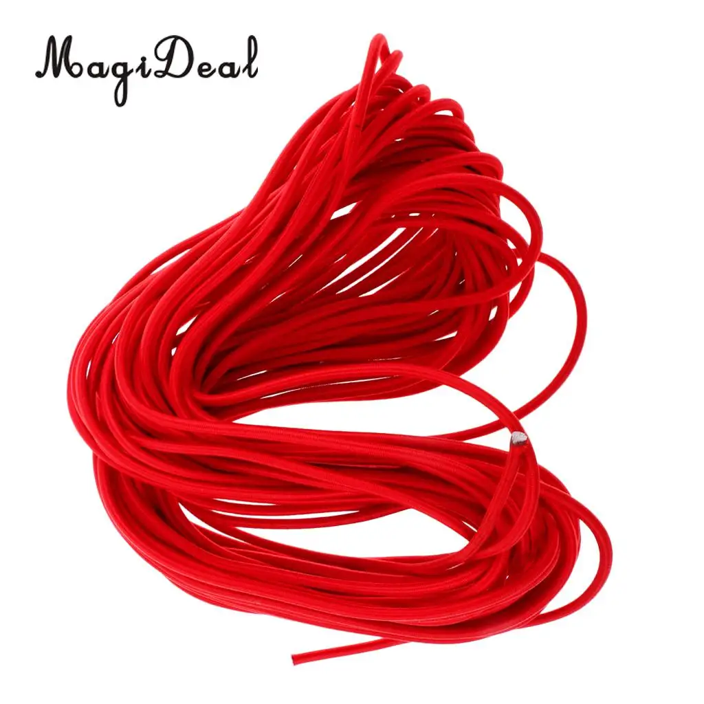 MagiDeal 6mm Red Heavy Duty Elastic Bungee Rope Shock Cord Tie Down Kayak Camping Boating Trailers Tarpaulin Caravan Canopy DIY 