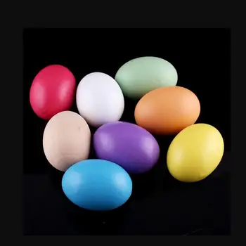 

Wooden Easter Eggs 4.45*6cm Easter Day Wood Toys Solid painting Egg For Children Gifts April Fools' Day Novelty Item LX6136