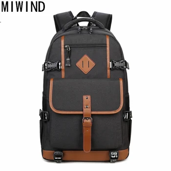 

MIWIND Casual 15.6-17 Inch Laptop Bag Backpack Men Large Capacity Student Compact Men's Backpacks School Book Bagpack TSM1163