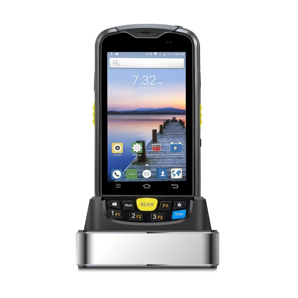 Leitor sem Fio Áspero do Código de Barras do Terminal Coleção de Dados do Armazém 2d do Coletor de Dados de Android Wifi Bluetooth Gps Nfc Pda 1d 4g 8 Leitor sem fio áspero do código de