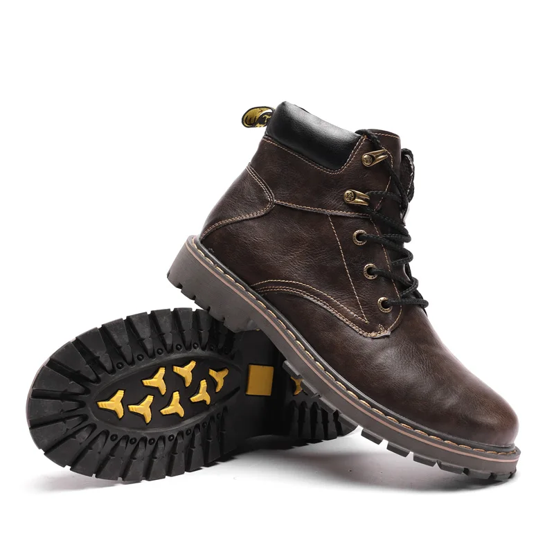 Dr Bottes brown Hiver Fourrées Hombre Décontracté Lacets Véritable Botas Bottines Fur black D'hiver Homme De Martins Cuir gray Fur Hommes Chaussures gray brown Black À Fur wFxC5qO1O