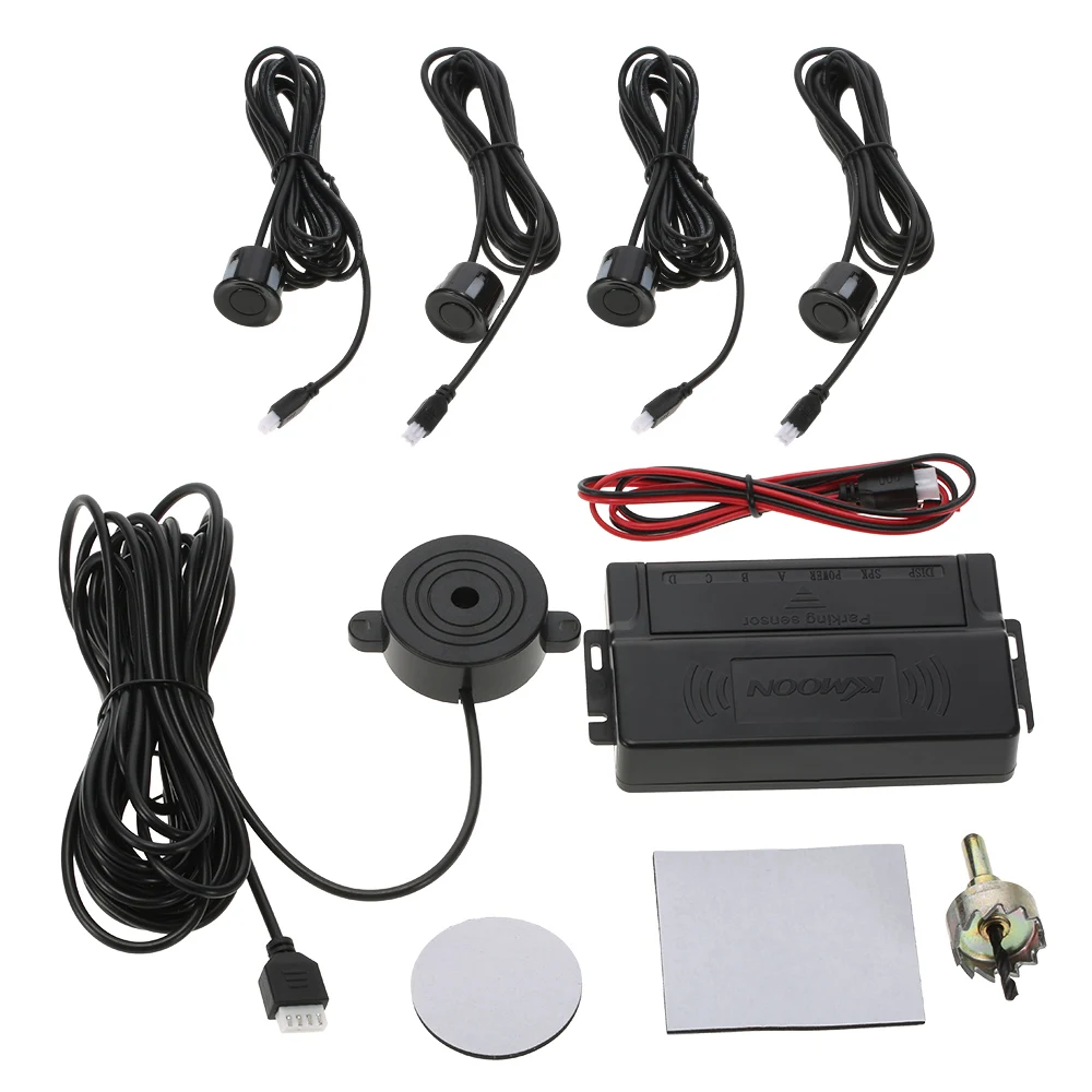 

Car alarm Auto 4 Sensor Parking Assistance Radar Detector Kit Reverse Car-styling Alarm System Parktronics Sensor Estacionamento