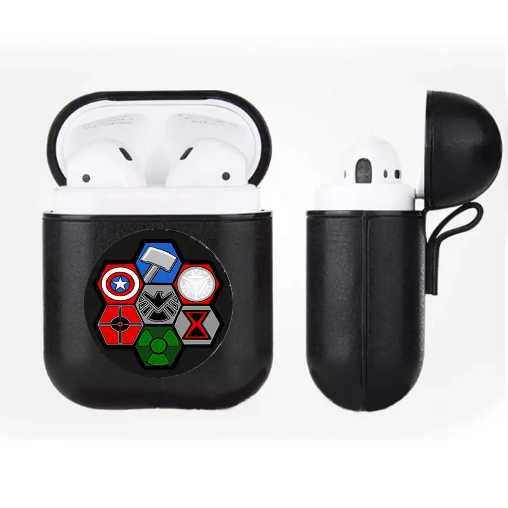

Giancomics Hot Marvel Airpods Case Superhero Captain America Wireless Bluetooth Protective Headphone Box Portable Earphone Case