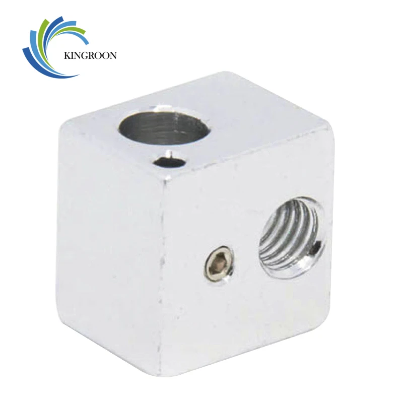 3D 프린터 부품 V5 열 블록 16mm * 16mm * 12mm V5 J 헤드 압출기 부품 알루미늄 핫 엔드 핫 엔드 가열 블록 액세서리