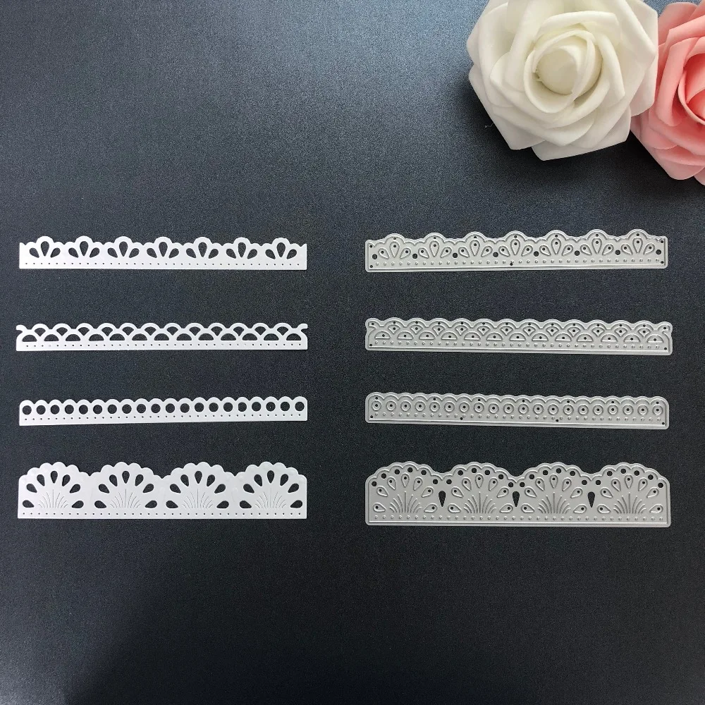 Happymems 4 Different Style Edge Cutting Dies Card Making