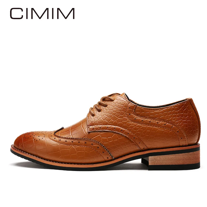 CIMIM Brand Men Dress Shoe Luxurious Wedding Mens Patent Leather Black