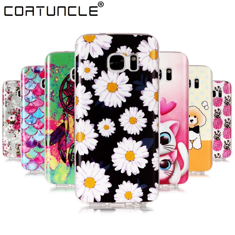 

Soft TPU Case on sFor Fundas Samsung Galaxy S7 Edge Case For Coque Samsung S6 Edge S5 Cover Silicone Painted Mobile Phone Cases