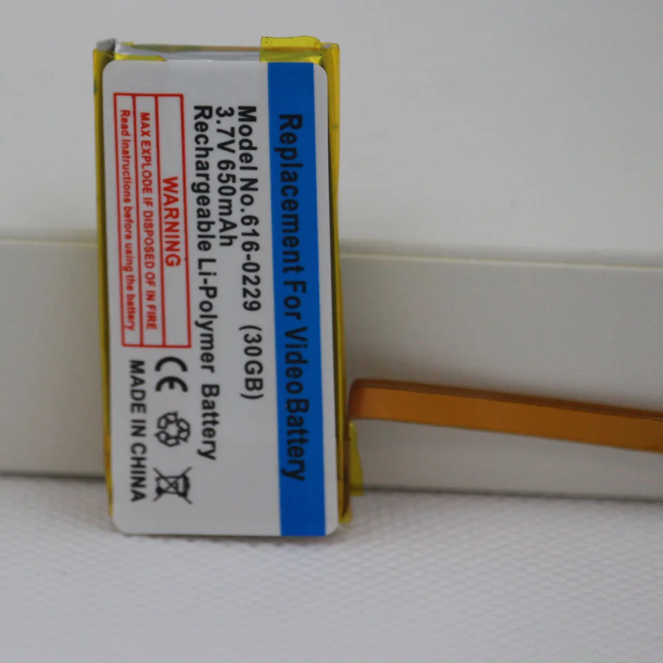 5pcs Internal Li Ion Polymer 650mAh Battery Replacement For Ipod 5th - Foto 9