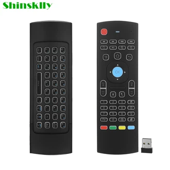 

Shinsklly MX3 Air Mouse keyboard Backlight Wireless 2.4G IR Learning Fly Air Mouse Keyboard Backlit For Android TV Box smart tv