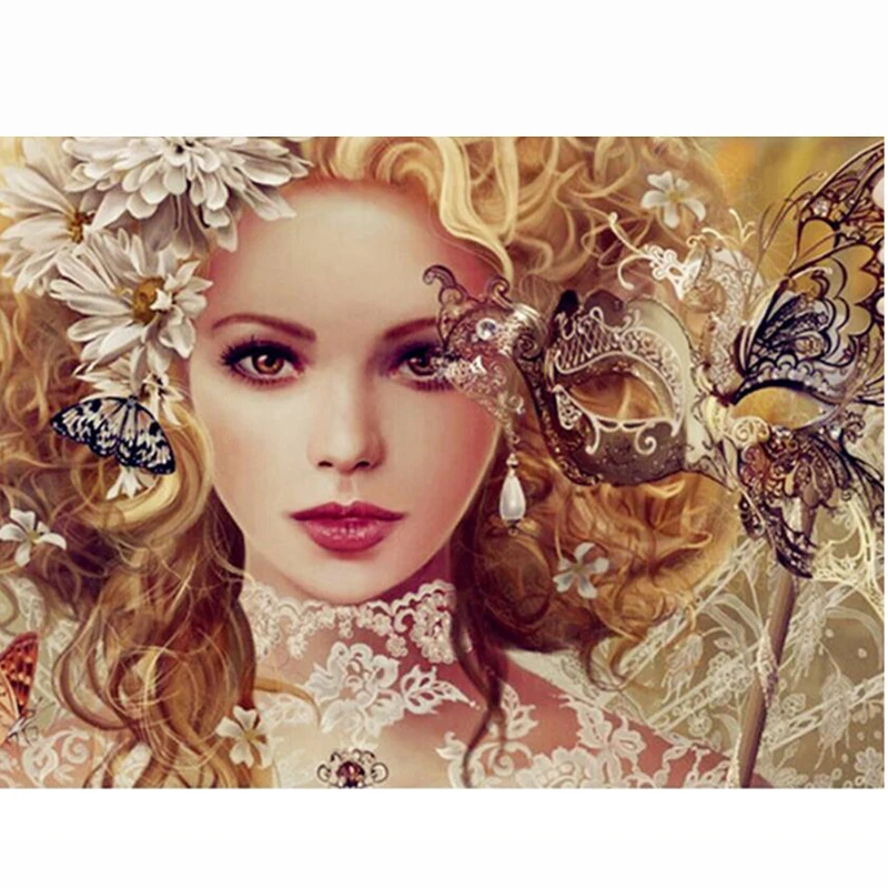 NEW Arrival Diamond Embroidery Rhinestones Crafts Flower Fairy Angel Girl Beauty Picture Pattern Cross Stitch 5D Mosaic