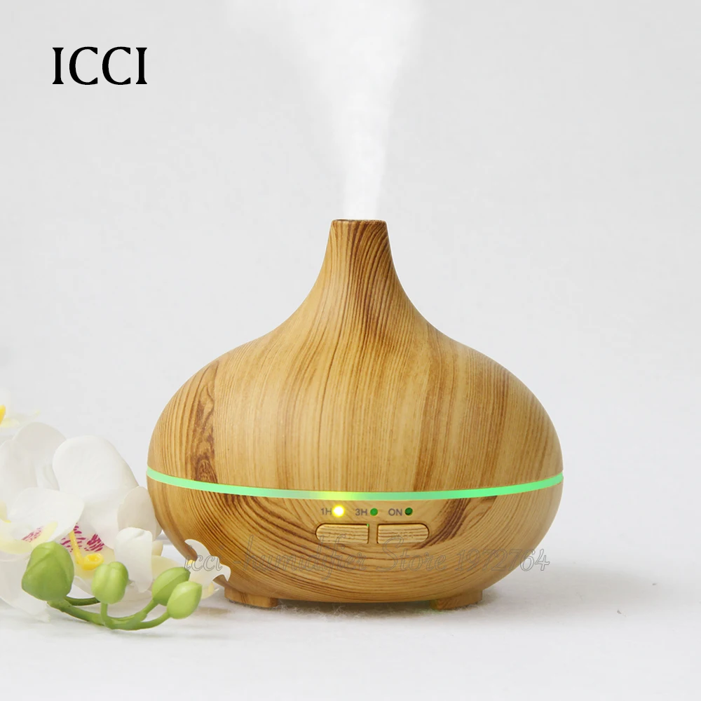 

icci Humidifier Essential oil diffuser Aroma diffuser Diffuseur huile essentiel Oil diffuser with led lamp capacity 150ml
