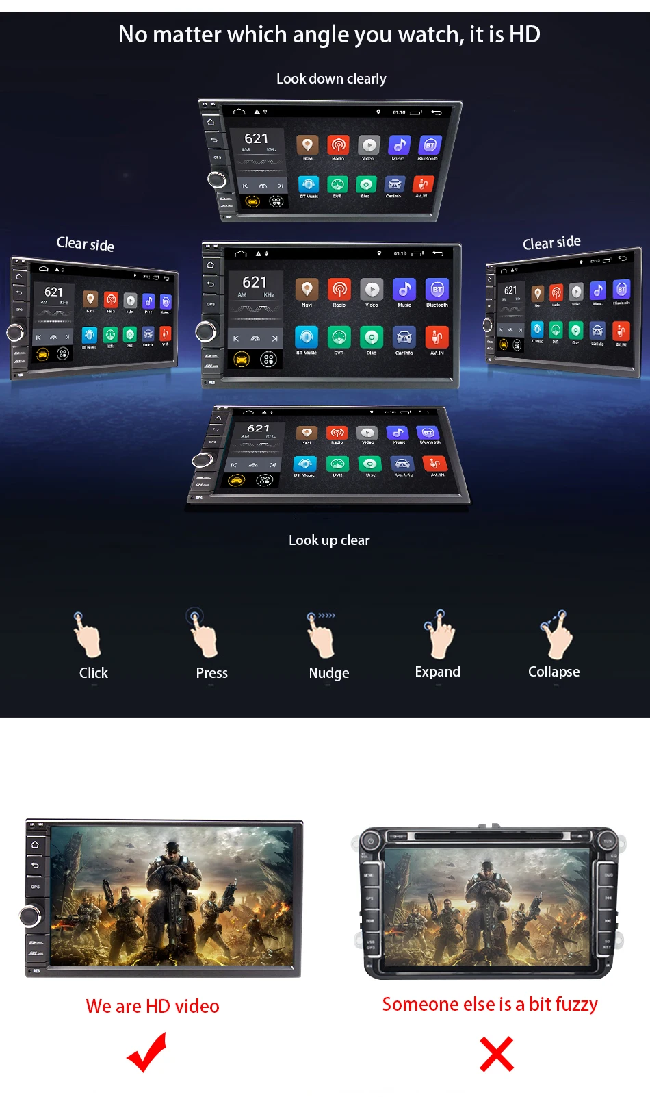 Flash Deal Eunavi Universal 2 din Quad core 7