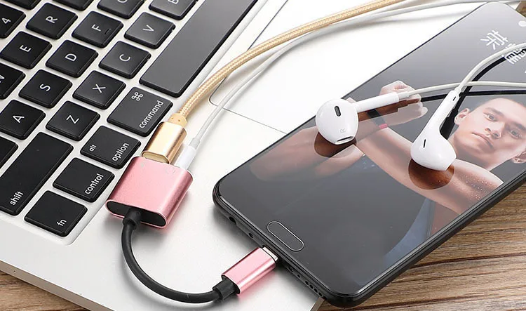 Usb type-C аудио адаптер для зарядки 2 в 1 type C папа-мама 3,5 мм разъем для наушников+ зарядный конвертер для Xiaomi 6 адаптер