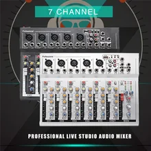 font b LEORY b font Professional DJ Mixing Console USB 48V Mini 7 Channel Live
