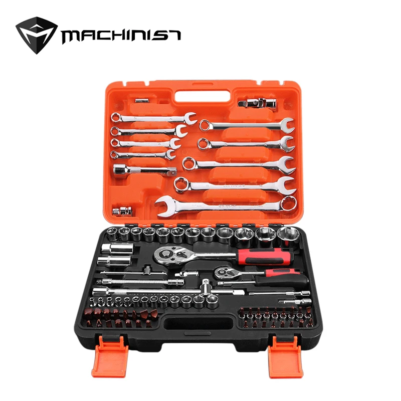 

82pcs/set Wrench socket set Car Repair Tool Ratchet Torque Wrench Set Combination Bit a set of keys Chrome Vanadium