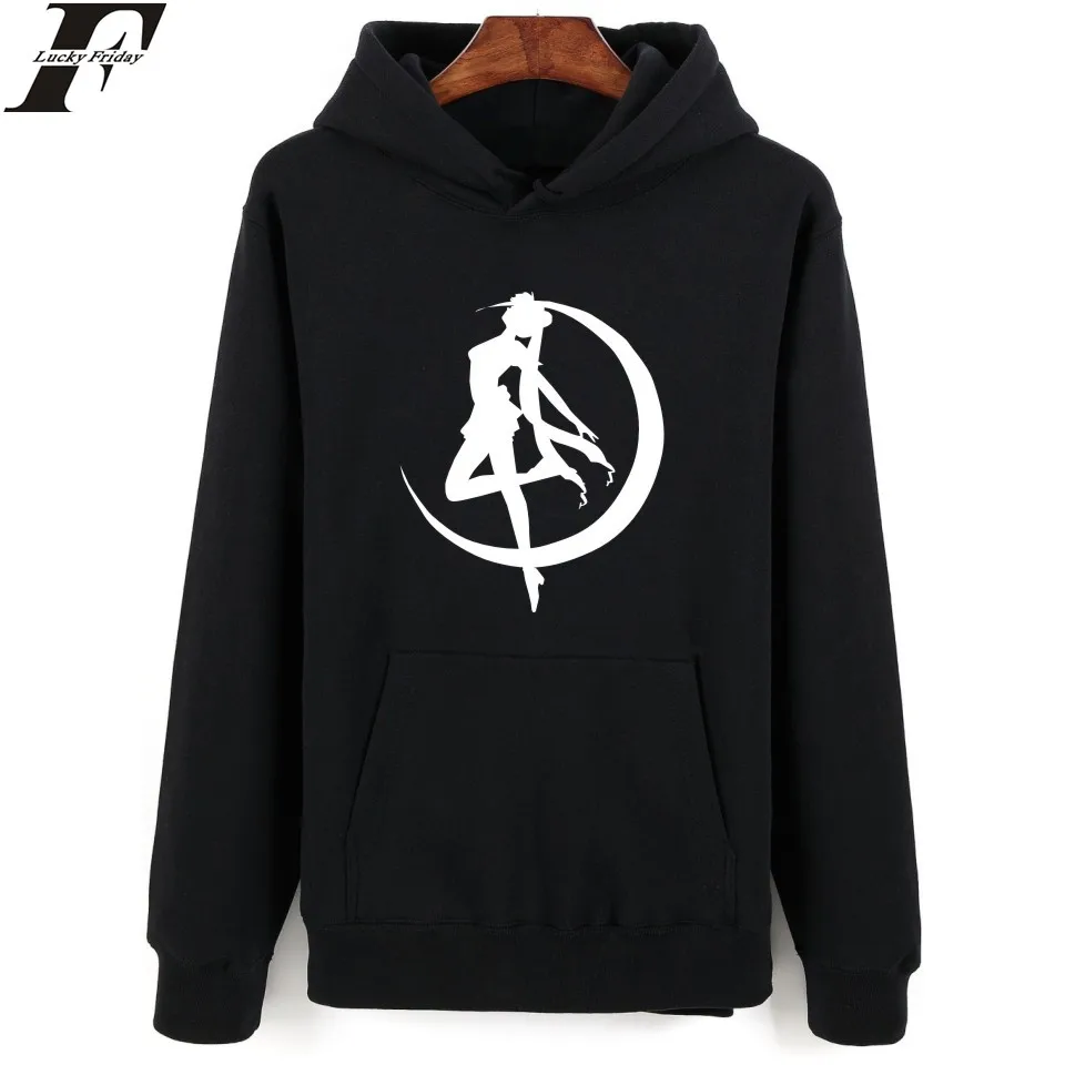 

LUCKYFRIDAYF Cartoon Sailor Moon Hooded Hoodies Women Winter Casual Printing Sweatshirt Women Hoodies Fashion Anime 4XL Clothes