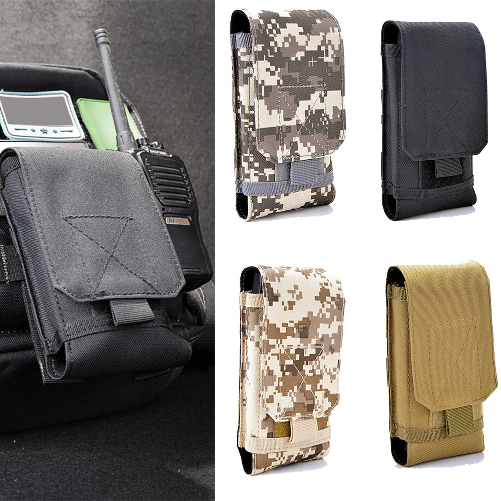 

New High Quality Men Women Nylon Waist Phone Case Cover Molle Holster Army Camo Belt Pouch Bag Military Wallet Purse
