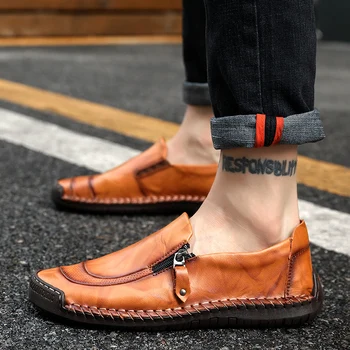 

Men Leather Sneakers Men Tenis Casual Shoes Loafers Spring Autumn Mens Moccasins Shoes Genuine Leather Mens Flats Shoes