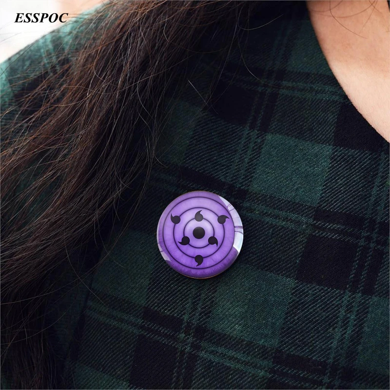 

Rinnegan Eyes Naruto Anime Badge Vintage Bronze Brooch Pin Jewelry Cosplay Gift