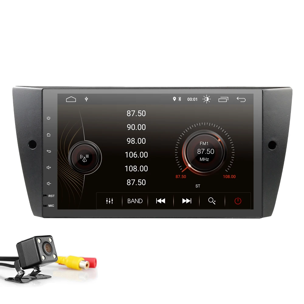 Excellent QUAD core Car GPS stereo For BMW E90 E91 E92 E93 2006-2012 9 Inch 1 Din Android9.0 Radio can bus Steel wheel control Mirror link 4