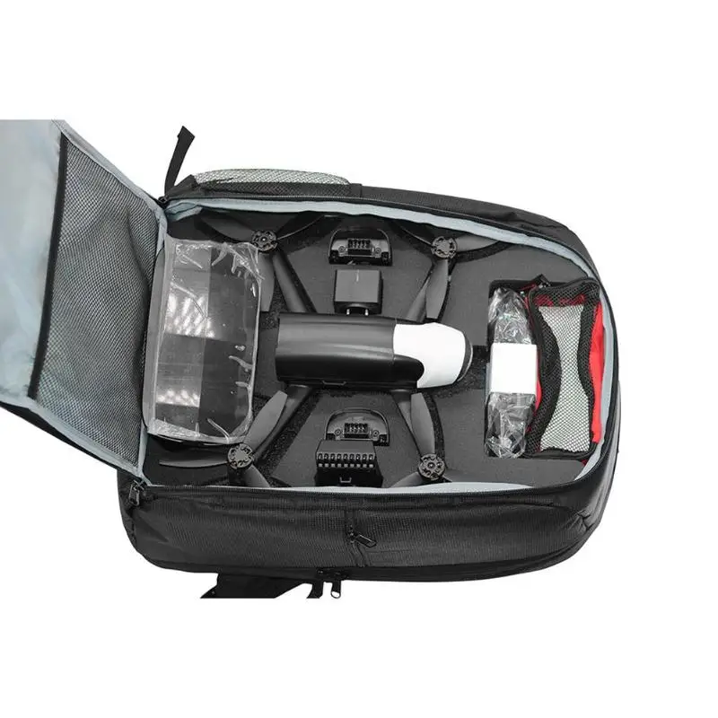 Водонепроницаемый Дрон для хранения регулируемый наплечный рюкзак сумка для Parrot Bebop 2 power FPV Quadcopter аксессуары сумка - Цвет: Черный