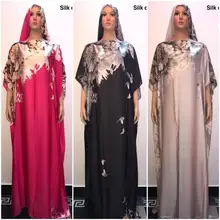 Новое модное шелковое женское длинное платье в европейском стиле, высокое качество, размер 145 см, длина* 100 см, ширина, Африканское женское длинное платье