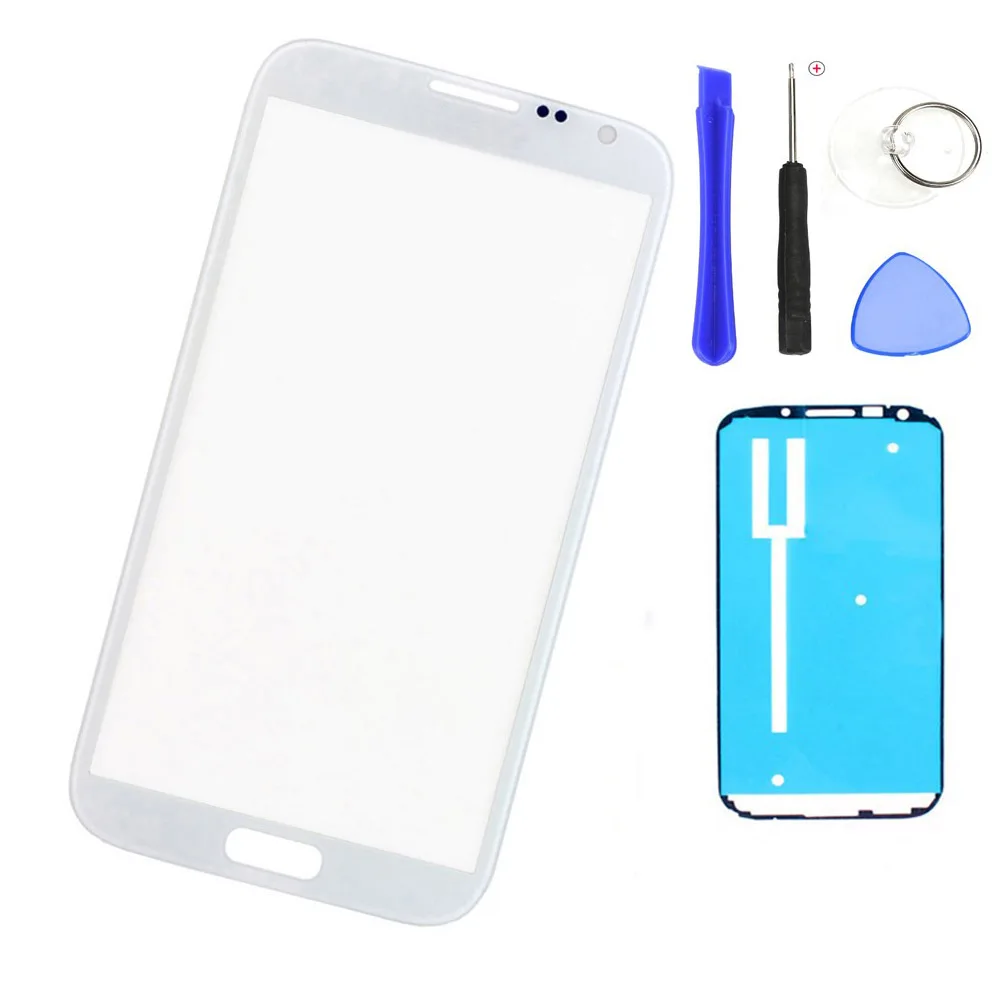 

Replacement Outer Glass Lens For samsung Note2 N7100 N7105 LCD Touch Screen Front Glass Outer Panel + Adhesive tools