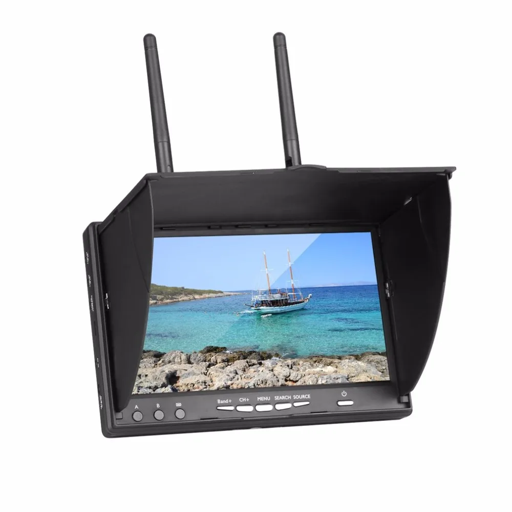 

7 Inch LCD Monitor LT-5802S 5802 40CH Raceband Dual 5.8G Diversity Receiver Built-in Battery with Sunshield For RC Drone