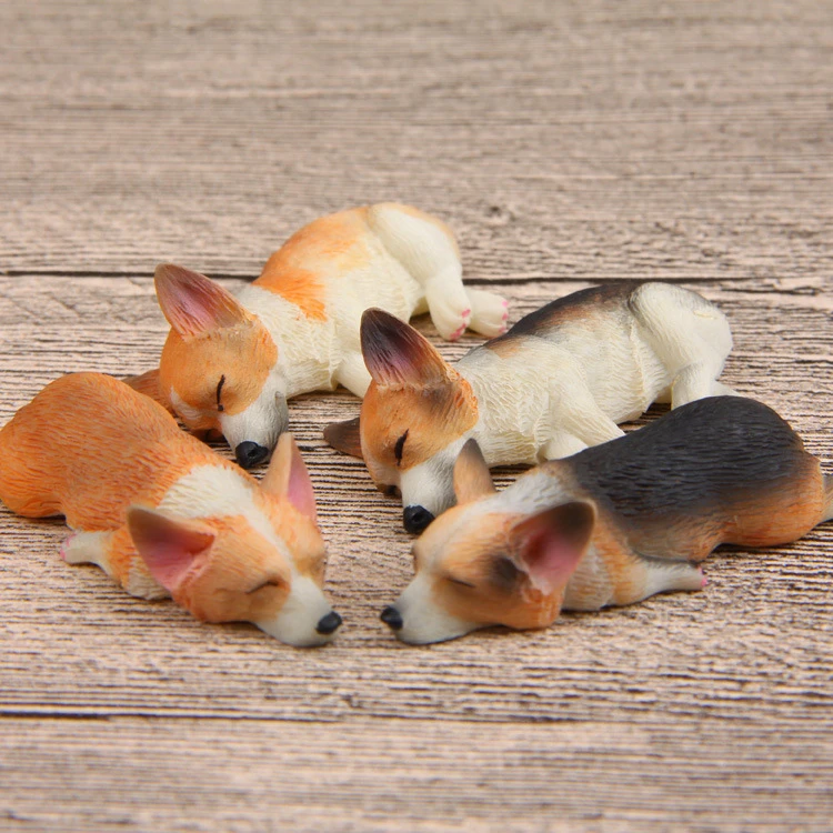 French bulldog sleepy corgis dog toy action figures PVC model toy-doll kid gifts