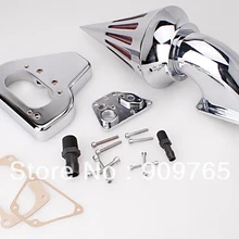 Хромированный Конус Спайк Воздухоочиститель Впускной фильтр комплект для Honda VTX 1800 2002-2009