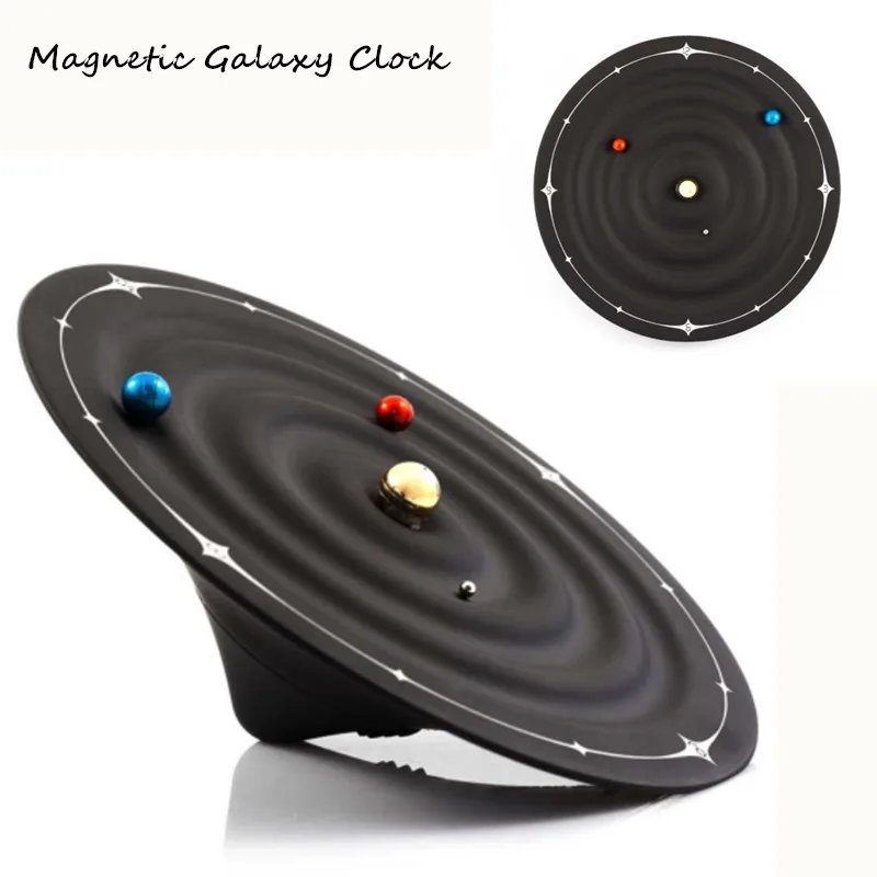 

Magnetic Galaxy Orbit Table Clock Creative geek decoration Machine Gadget Christmas gift Design Orbital Planet saat desk