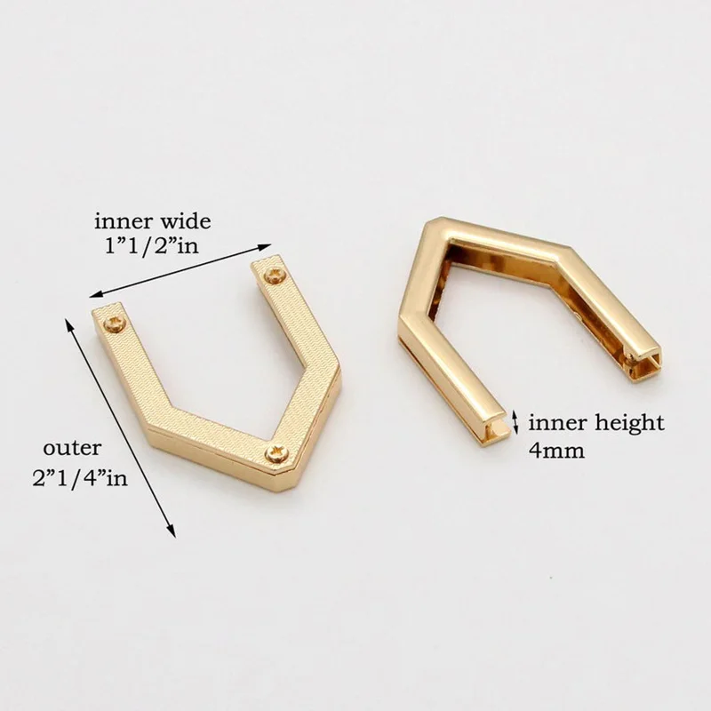triangle strap end caps Leather Clip metal clip Cord Cap End Stopper for purse making corner protector for bag findings