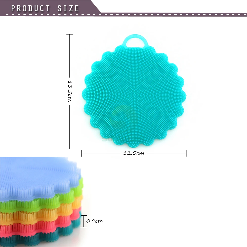 Силиконовая щетка для мытья посуды Многофункциональный овощи скруббер термостойкие Pad фрукты стиральная кисть силиконовая чаша для очистки Pad