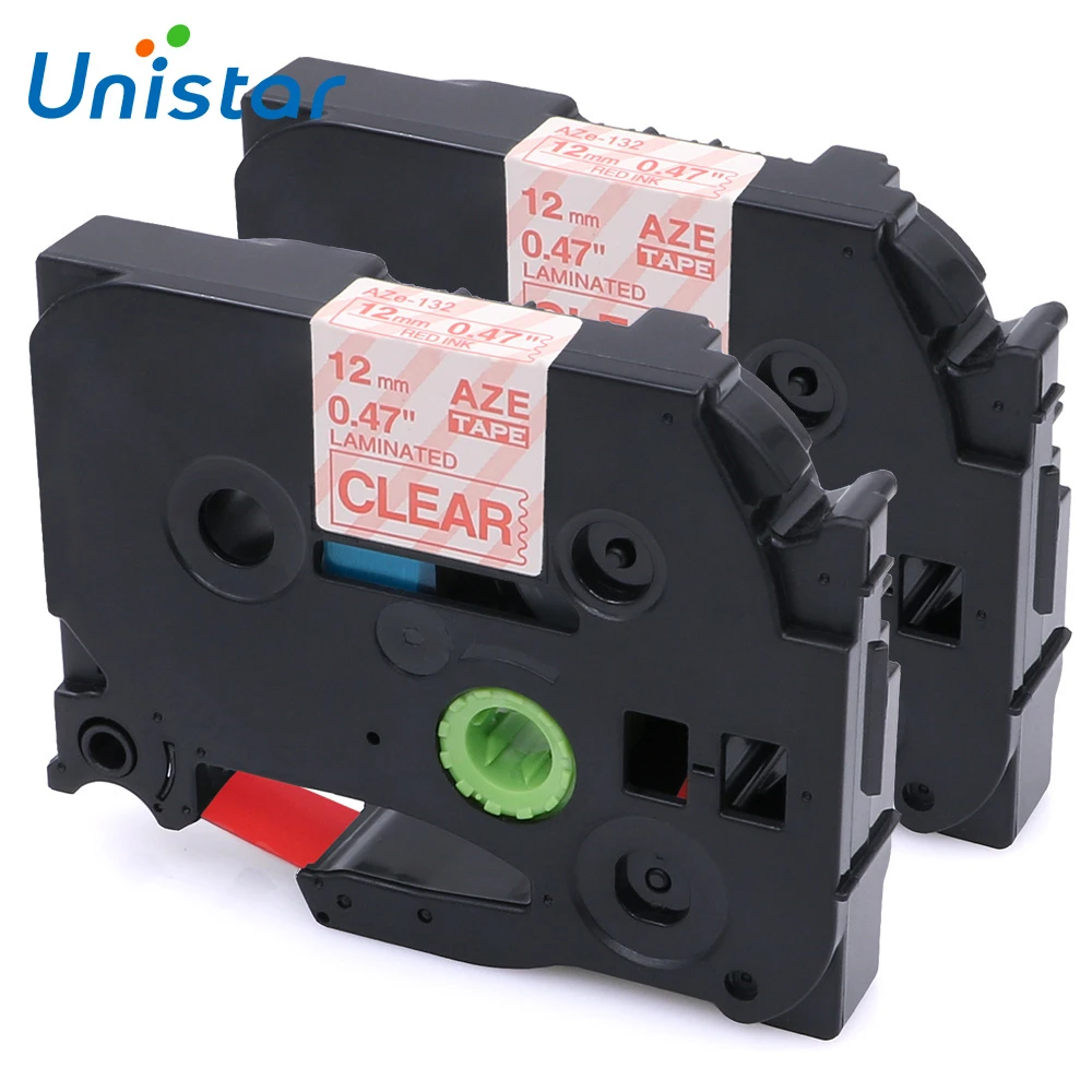 Unistar 2 Buah TZe 132 Kompatibel untuk Brother Label Maker ...