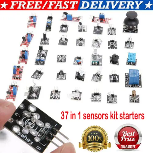 

37 Sensors Assortment Kit 37 in 1 Sensor Module Starter Kit for Arduino MCU Educ