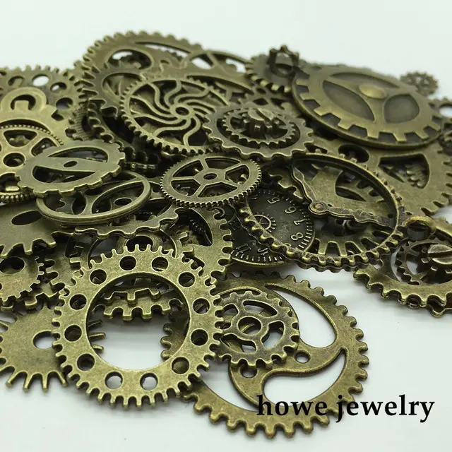 online shop mixed 100g steampunk gears and cogs clock hands jewelry