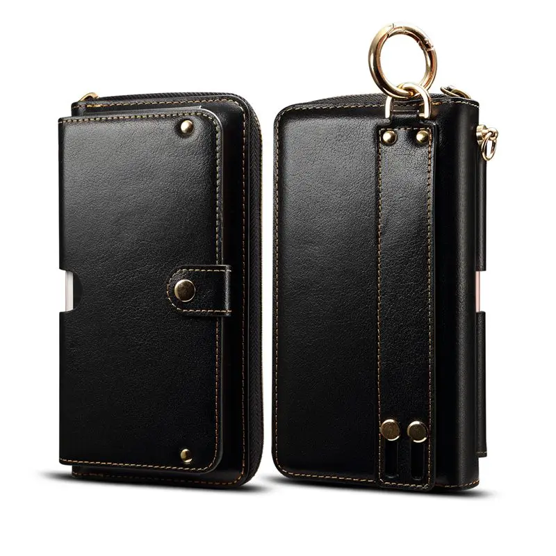 

Genuine Leather Handbag Case For One Plus Oneplus 5 5T 3 3T Wallet Pouch Universal Strap Multipurpose Phone Bags Cases