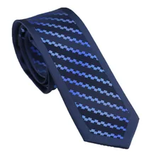 Coachella Галстуки темно-с голубой полосой граничит Дизайн галстук микрофибры узкий галстук 6 см