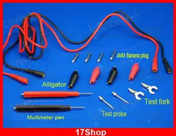 

1 set SMD Fork Alligator 4MM BANANA PLUG Test Probe Clamp Meter MULTIMETER PEN