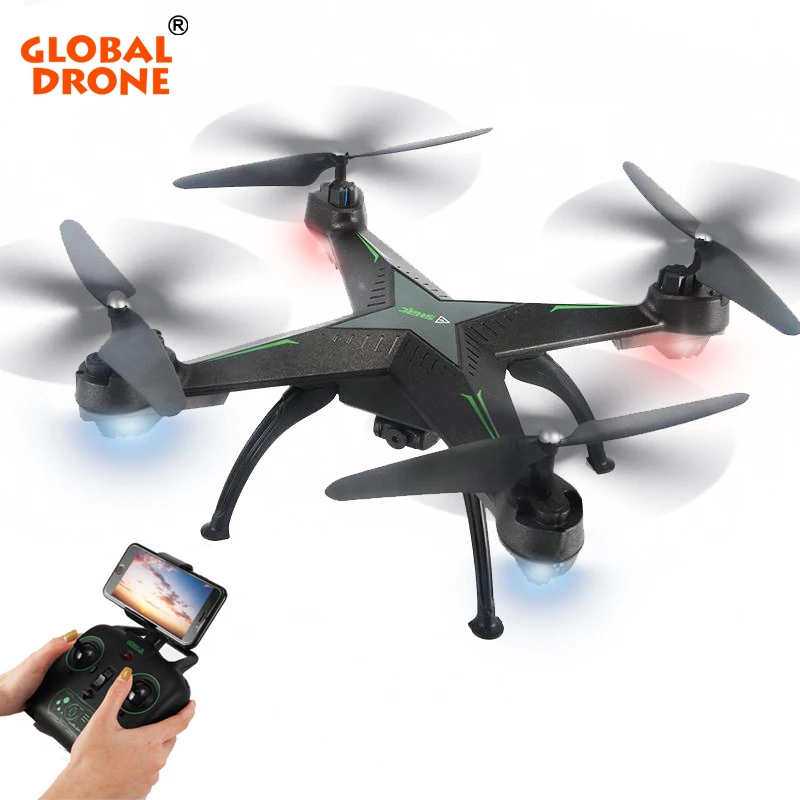 

Global Drone Quadrocopter 2.4G 4CH 720P Helicopter Wifi FPV Dron for Beginners RC Drone with Camera HD RTF VS x5c