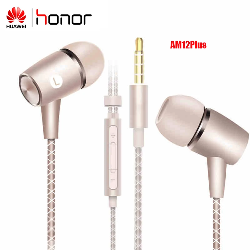 Профессиональный huawei Honor AM12 плюс наушники с проводной контроллер три Цвета