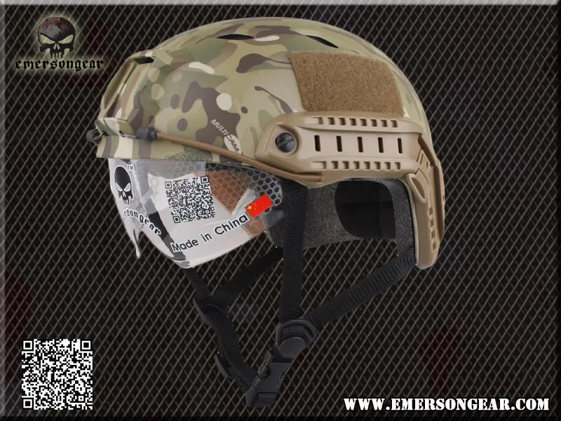 Emerson Fast шлем с защитным Goggle BJ ABS Тактический военный страйкбол шлем Multicam черный EM8818