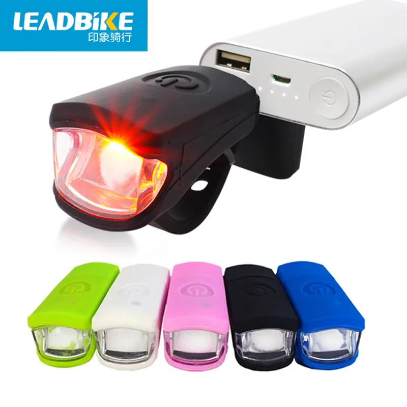 Leadbike USB Rechargeable Bicycle Front Light 3W LED Super Bright Waterproof Silicone MTB Road Bike Headlight Cycling Flash Lamp | Спорт и