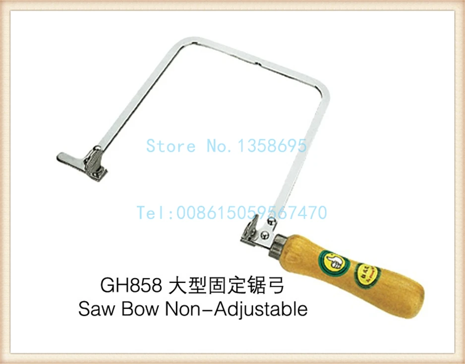 Free Shipping! Fixed Saw Bow Natural bow with White wooden handle |
